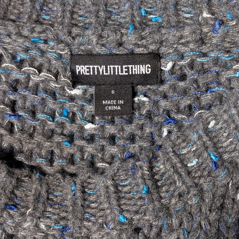 PrettyLittleThing Charcoal Cable Knit Sweater - Picture 3 of 4